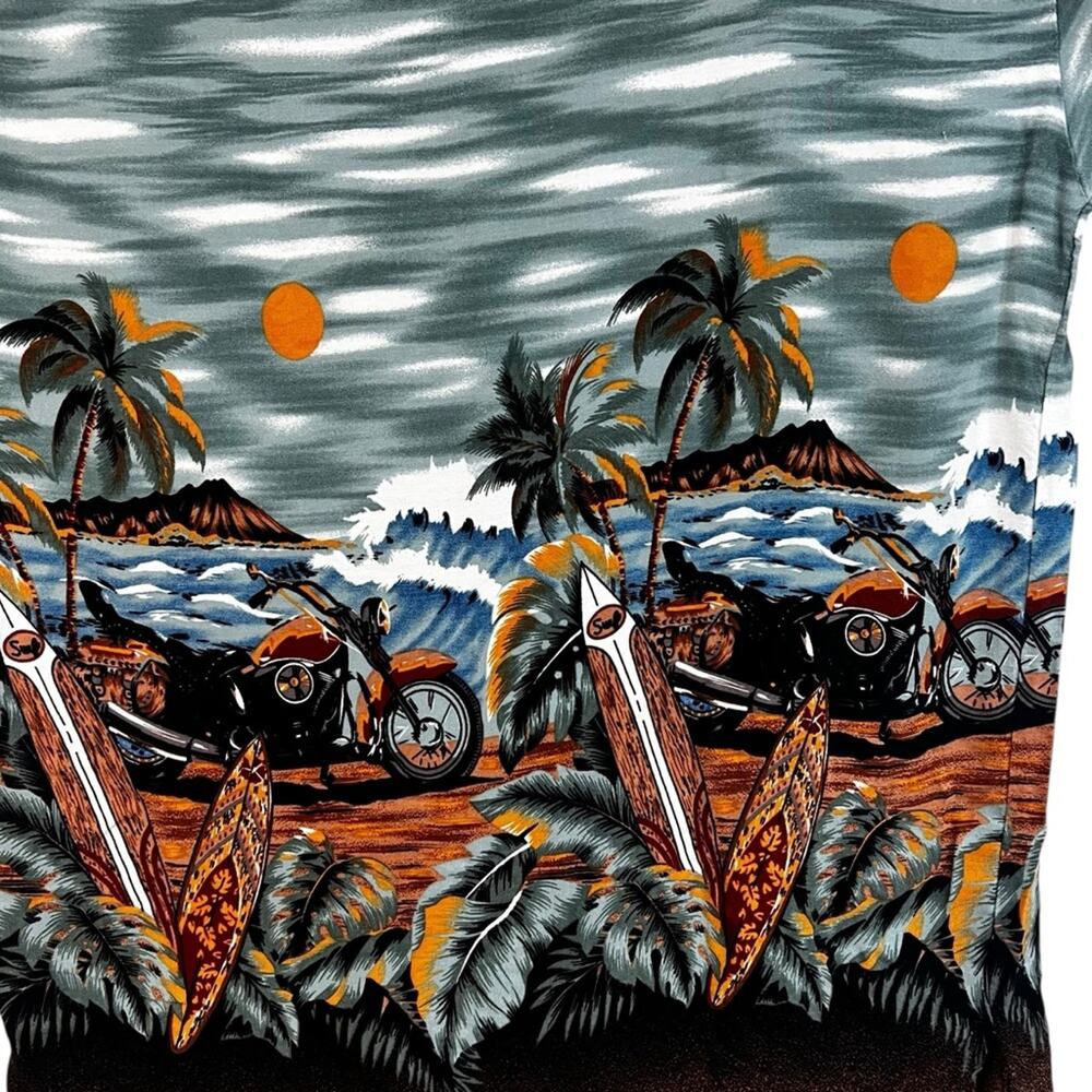 Uluwatu Handmade Indonesia Rayon Surf Motorcycle Shirt XL – Vintage Y2K Bali